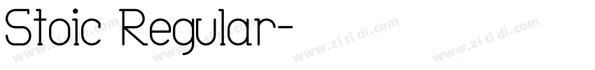 Stoic Regular字体转换